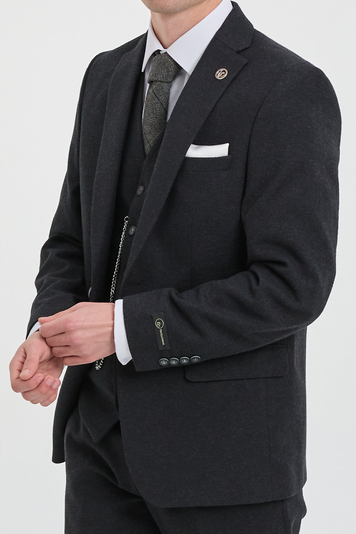 Muško crno vintage odijelo iz 1920-ih