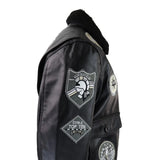 Muška crno-siva Topgun Maverick jakna pilotski bombarder američke značke crni krzneni mačak