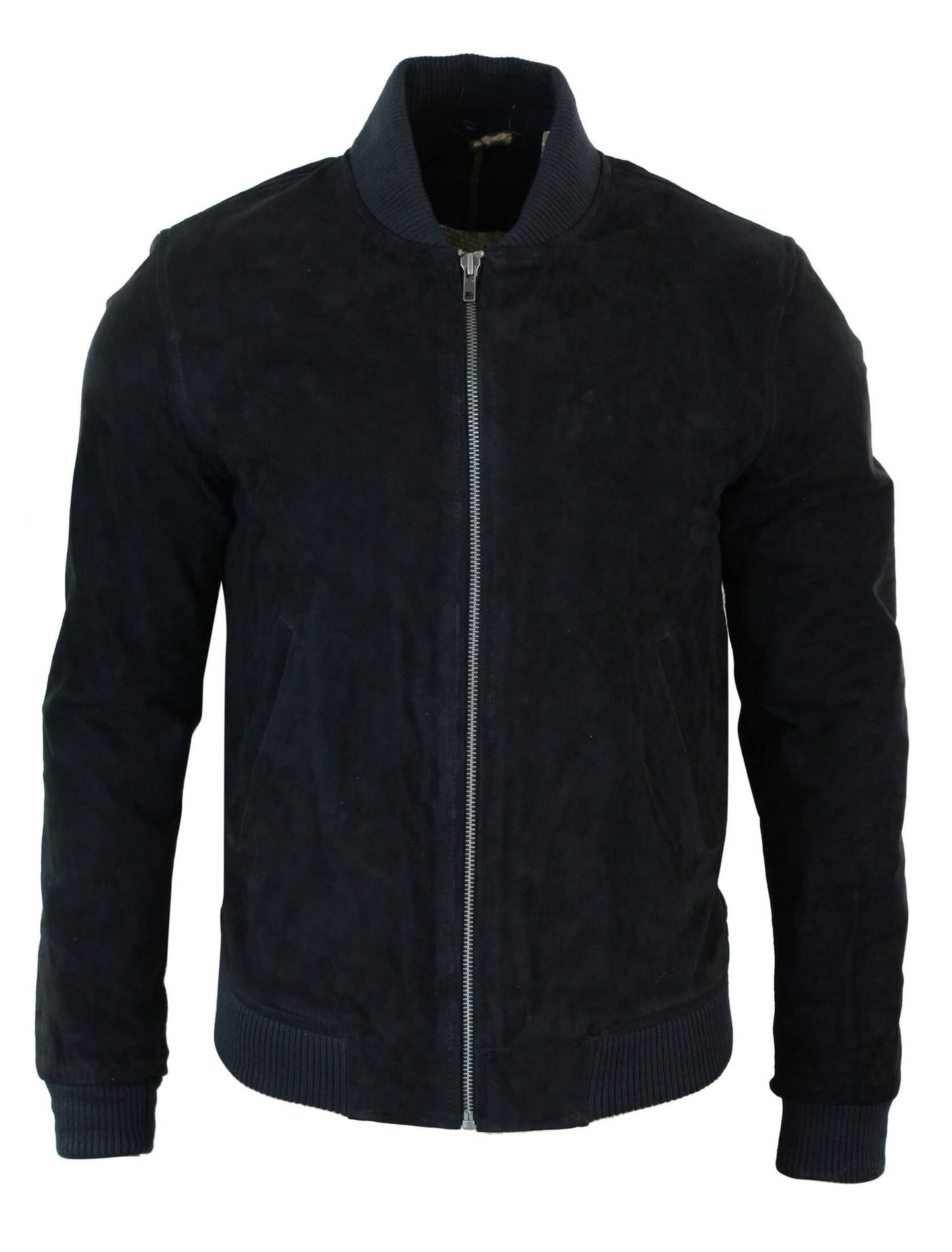 Muška bomber jakna od prave kože s antilopom, klasična retro vintage, crna