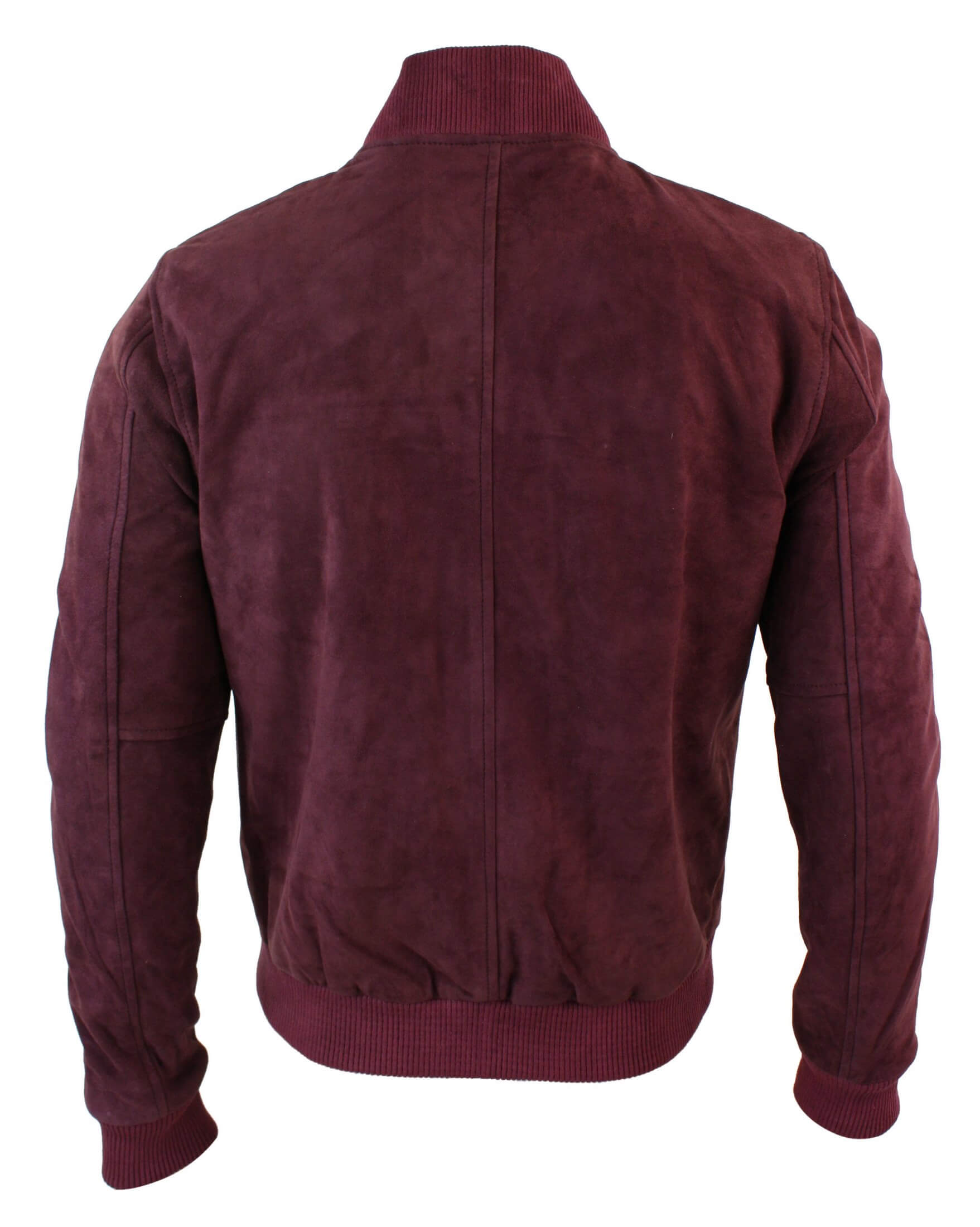 Muška bomber jakna od prave kože s antilopom, klasična retro vintage, bordo