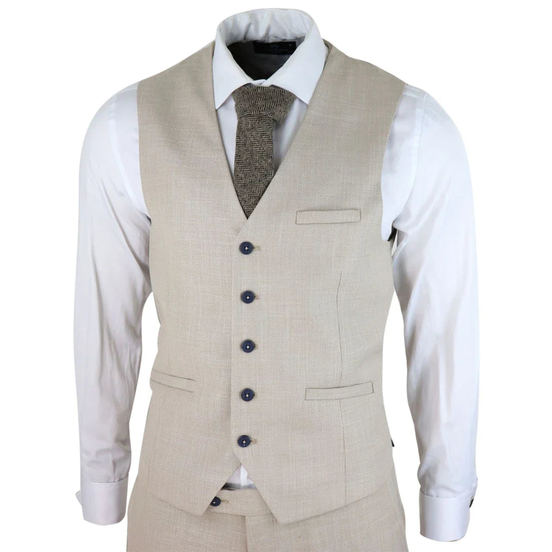 Muški tvid karirani prsluk Peaky Blinders, klasični, s uzorkom riblje kosti