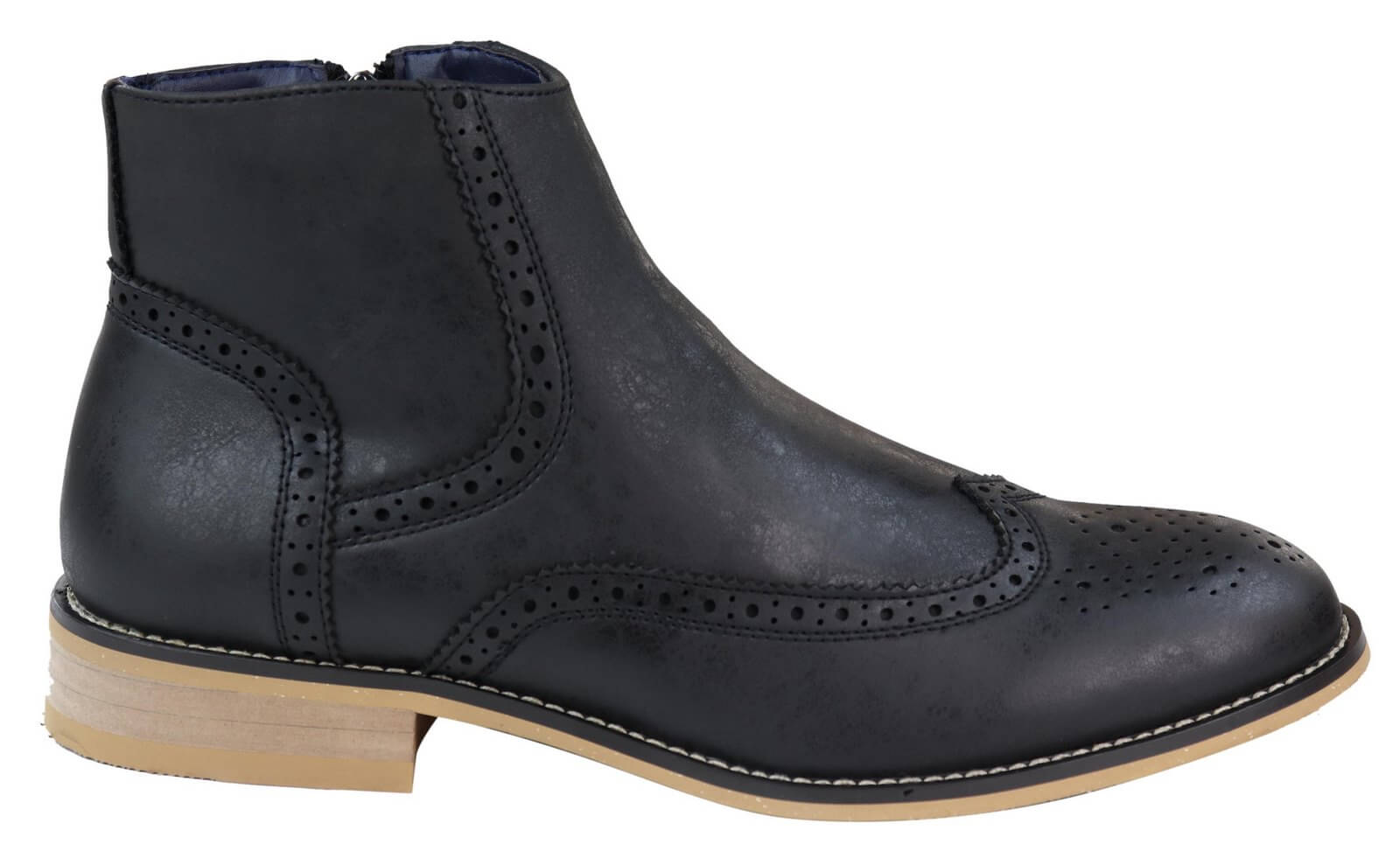 Muške Peaky Blinders brogue čizme s patentnim zatvaračem