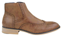 Muške Peaky Blinders brogue čizme s patentnim zatvaračem