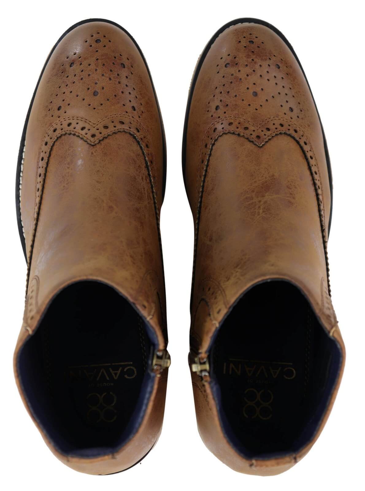 Muške Peaky Blinders brogue čizme s patentnim zatvaračem