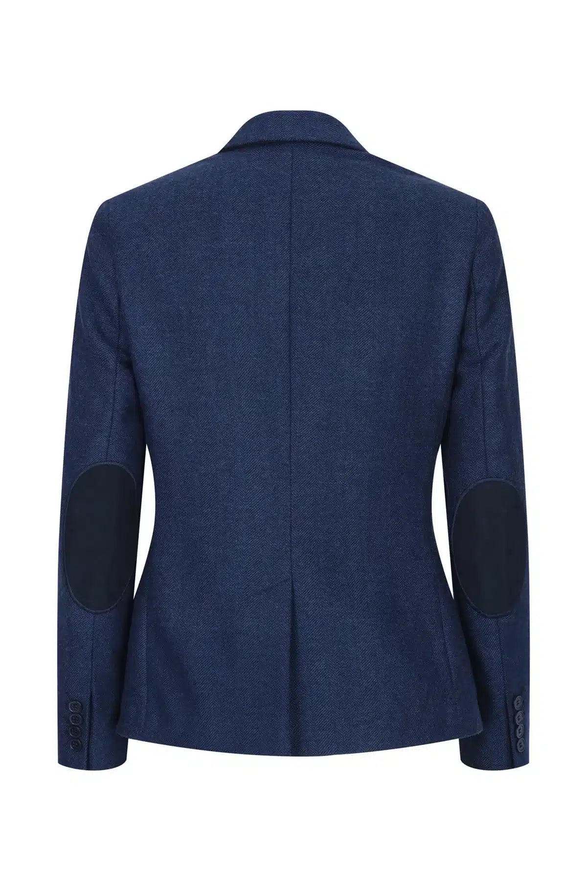 Ženski tvid sako s uzorkom riblje kosti, tamnoplavi, vintage stil iz 1920-ih, klasičan i elegantan